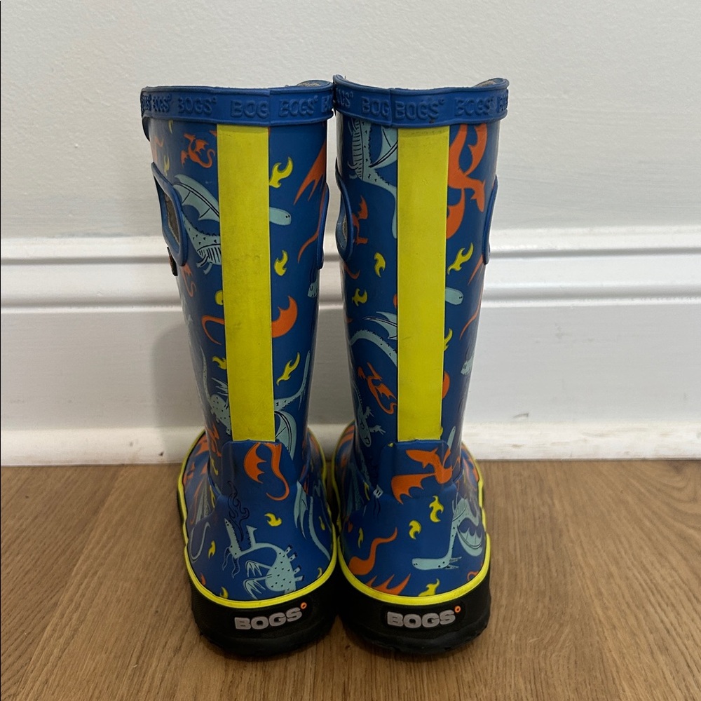 BOGS YOUTH TODDLER RAIN BOOTS Dragon Print Size 11 - Picture 4 of 7